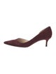 Manolo Blahnik Suede D'Orsay Pumps