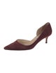 Manolo Blahnik Suede D'Orsay Pumps