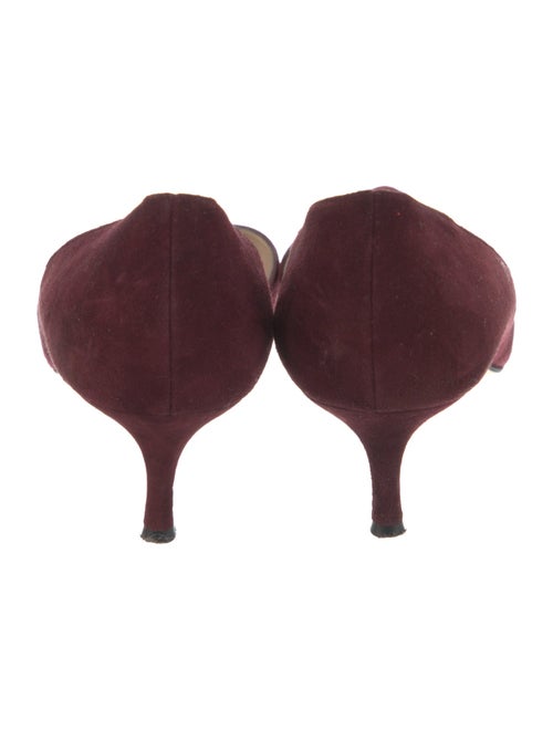 Manolo Blahnik Suede D'Orsay Pumps