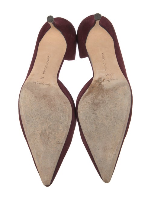 Manolo Blahnik Suede D'Orsay Pumps