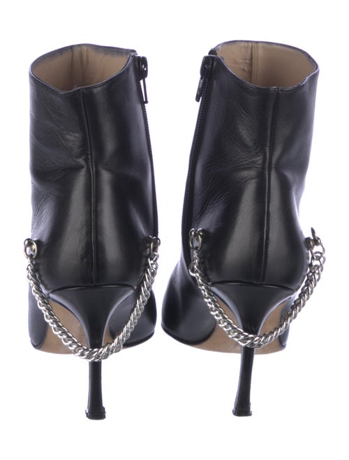 Manolo Blahnik Leather Chain-Link Accents Boots