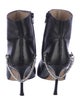 Manolo Blahnik Leather Chain-Link Accents Boots