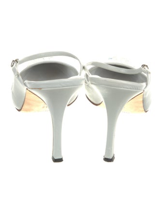 Manolo Blahnik Tweed Pattern Leather Mules