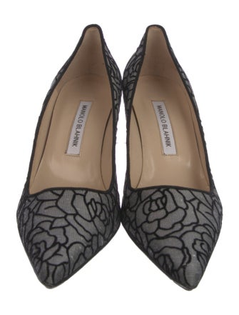 Manolo Blahnik Floral Print Pumps