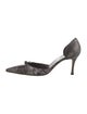 Manolo Blahnik Leather Animal Print D'Orsay Pumps