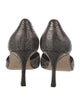 Manolo Blahnik Leather Animal Print D'Orsay Pumps