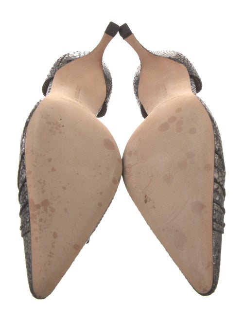 Manolo Blahnik Leather Animal Print D'Orsay Pumps