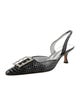 Manolo Blahnik Snakeskin Animal Print Slingback Pumps
