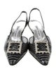 Manolo Blahnik Snakeskin Animal Print Slingback Pumps