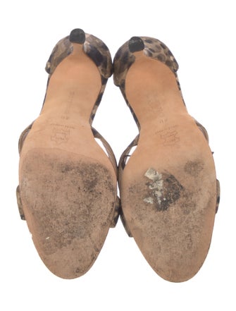 Manolo Blahnik Animal Print Sandals