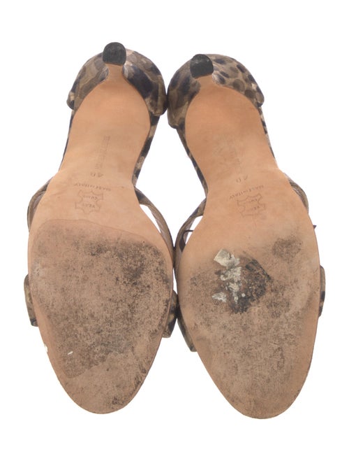 Manolo Blahnik Animal Print Sandals