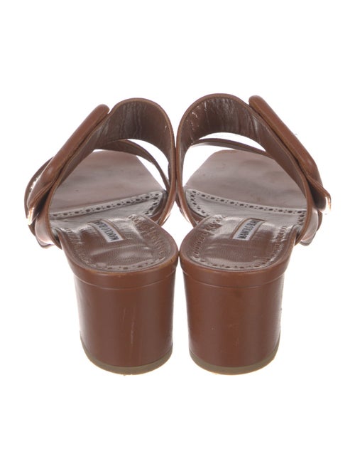Manolo Blahnik Leather Slides