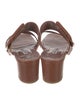 Manolo Blahnik Leather Slides