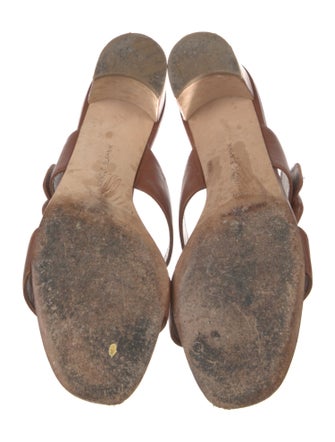 Manolo Blahnik Leather Slides