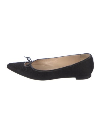 Manolo Blahnik Bow Accents Ballet Flats