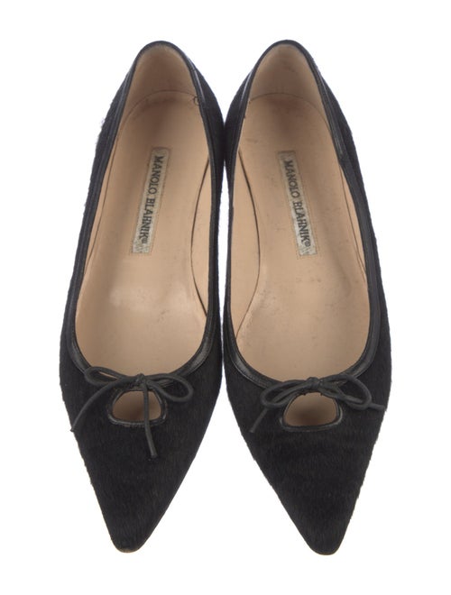 Manolo Blahnik Bow Accents Ballet Flats
