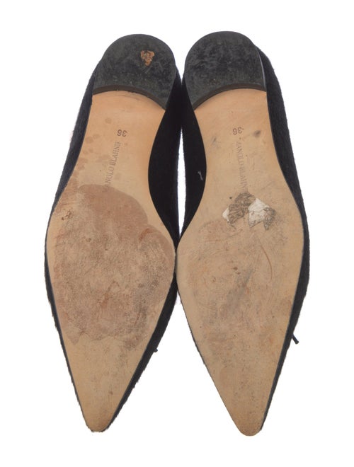 Manolo Blahnik Bow Accents Ballet Flats