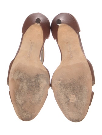 Manolo Blahnik Leather T-Strap Pumps