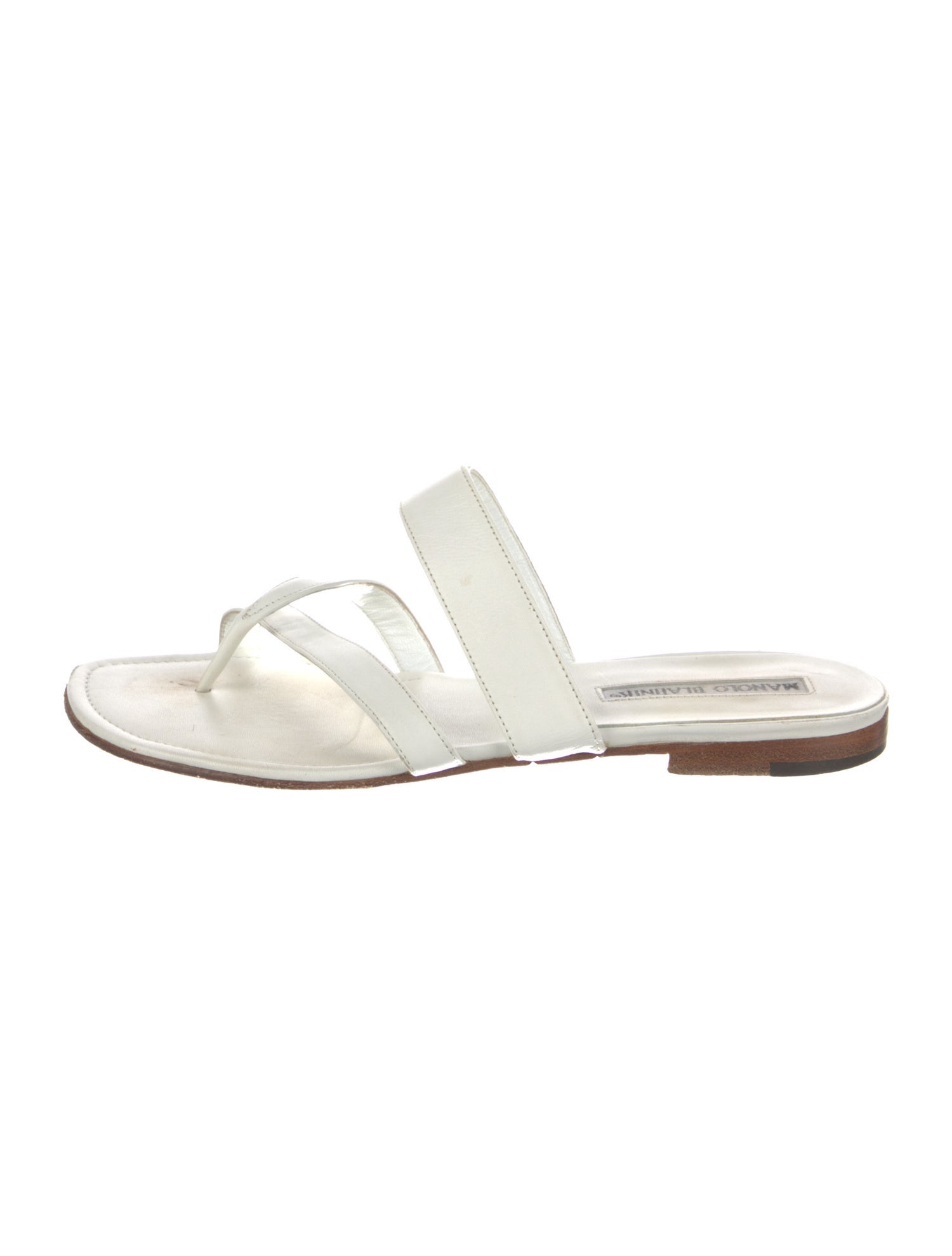 Manolo Blahnik Leather Slides