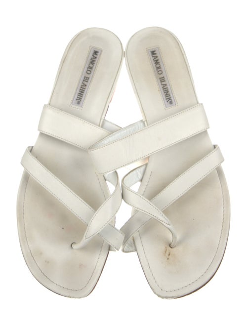 Manolo Blahnik Leather Slides
