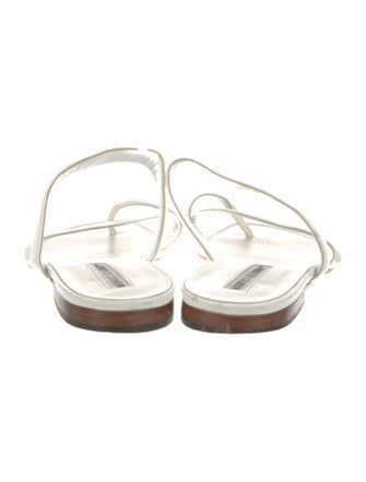 Manolo Blahnik Leather Slides