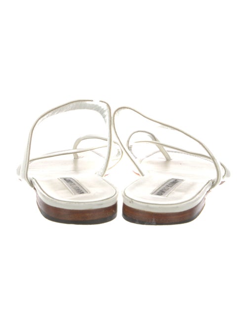 Manolo Blahnik Leather Slides