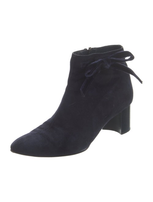 Manolo Blahnik Suede Bow Accents Boots