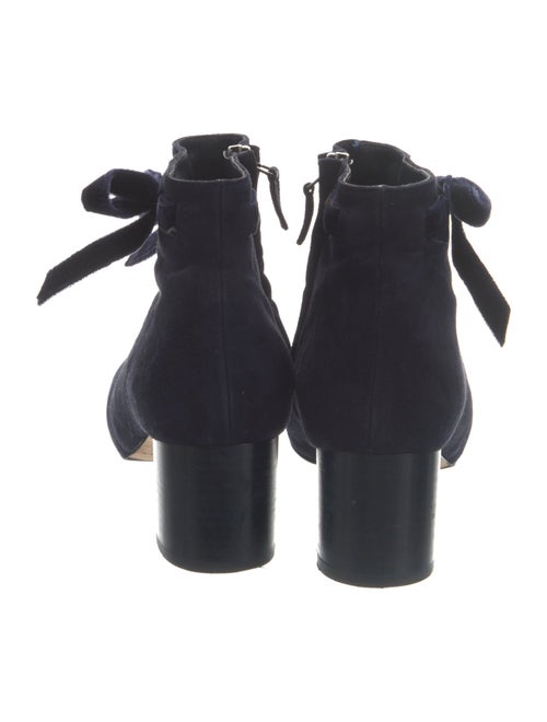 Manolo Blahnik Suede Bow Accents Boots