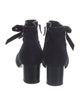 Manolo Blahnik Suede Bow Accents Boots