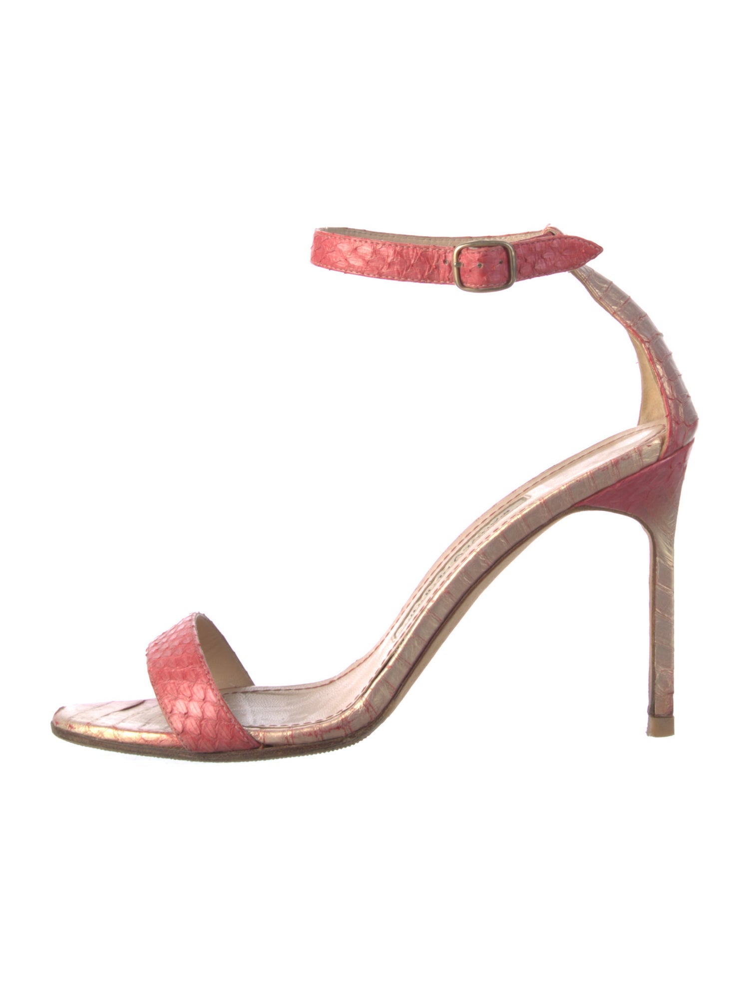Manolo Blahnik Snakeskin Sandals