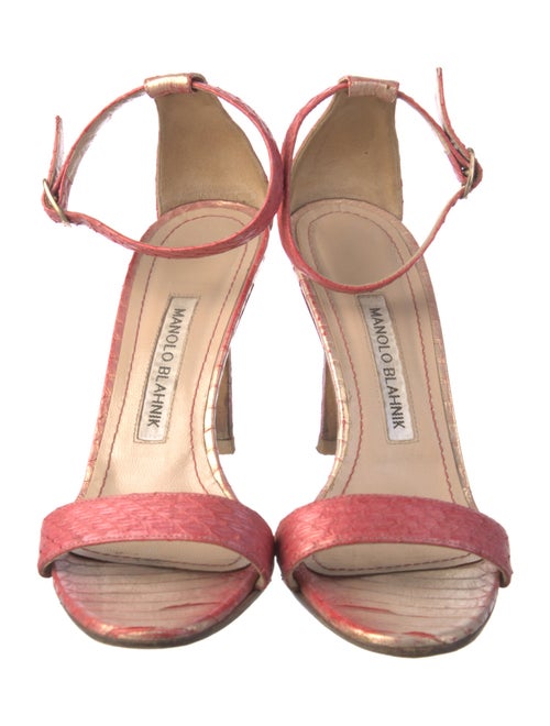 Manolo Blahnik Snakeskin Sandals