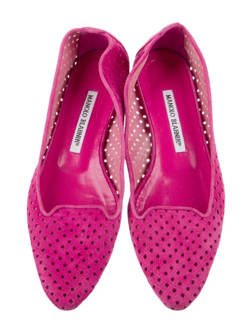 Manolo Blahnik Suede Flats
