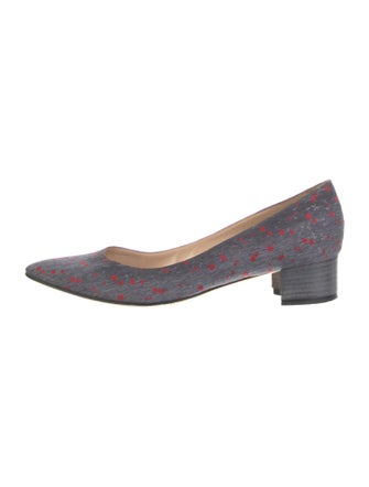 Manolo Blahnik Canvas Printed Pumps