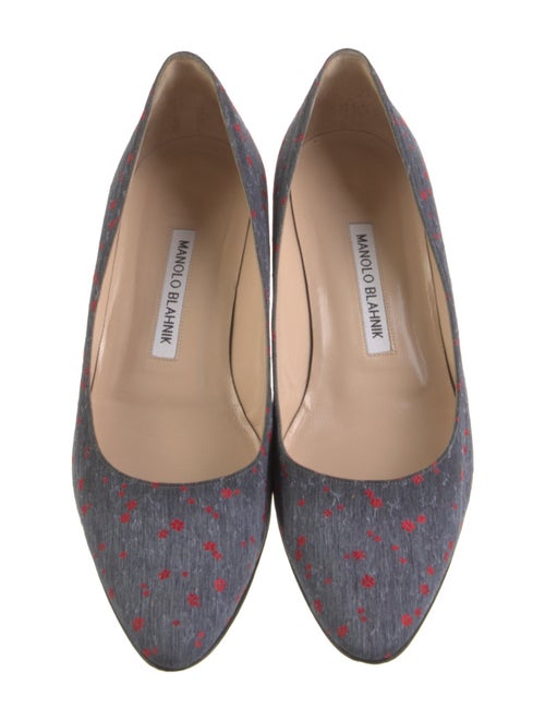 Manolo Blahnik Canvas Printed Pumps