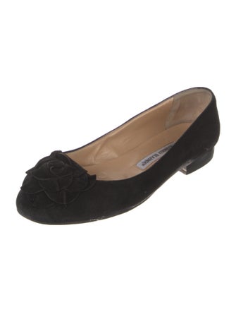 Manolo Blahnik Suede Flats