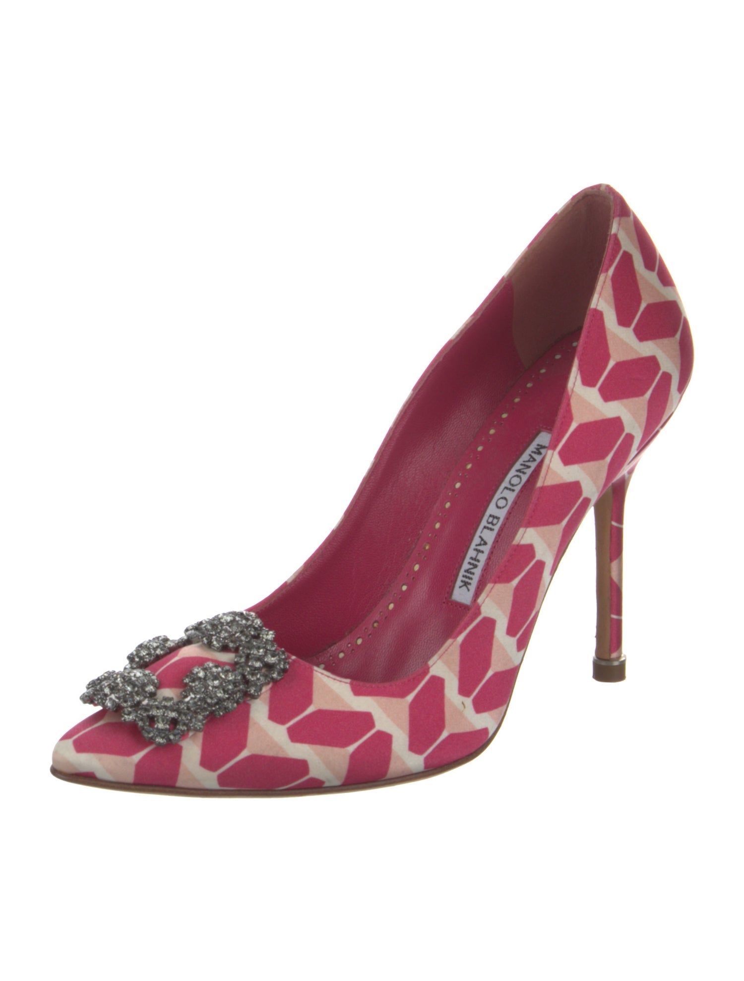 Manolo Blahnik Hangisi "A Decade of Love" Satin Pumps