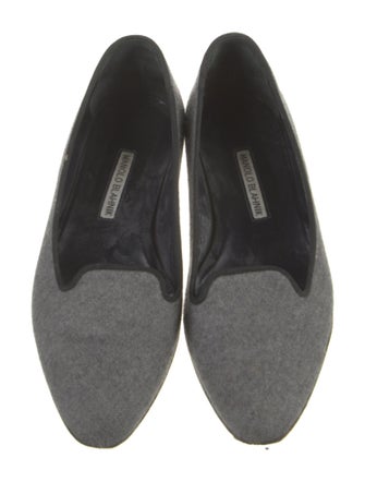 Manolo Blahnik Wool Loafers