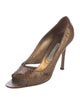 Manolo Blahnik Snakeskin Animal Print Pumps