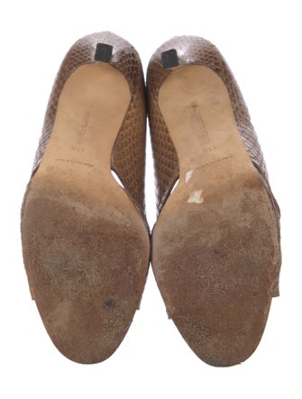 Manolo Blahnik Snakeskin Animal Print Pumps