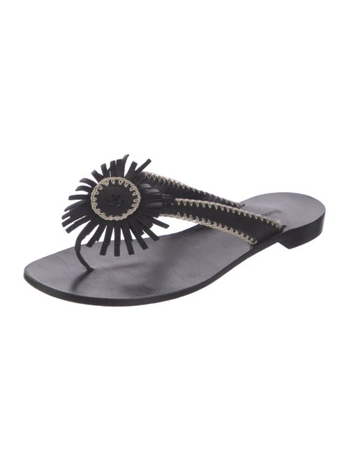 Manolo Blahnik Leather Slides