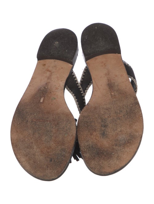 Manolo Blahnik Leather Slides