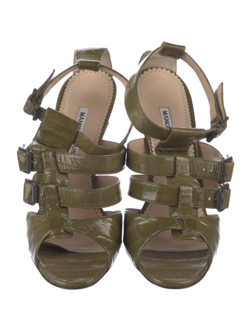 Manolo Blahnik Leather Gladiator Sandals