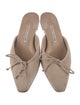 Manolo Blahnik Suede Bow Accents Mules