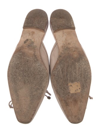 Manolo Blahnik Suede Bow Accents Mules
