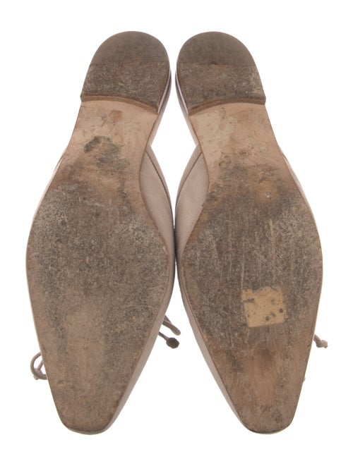 Manolo Blahnik Suede Bow Accents Mules