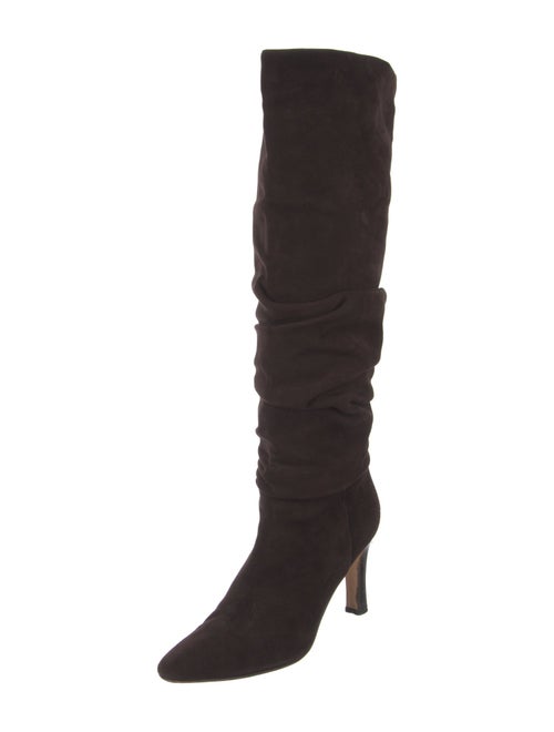 Manolo Blahnik Suede Slouch Boots