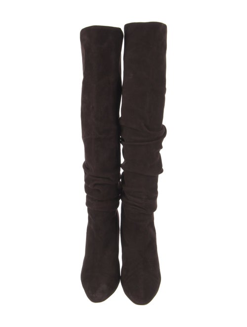 Manolo Blahnik Suede Slouch Boots