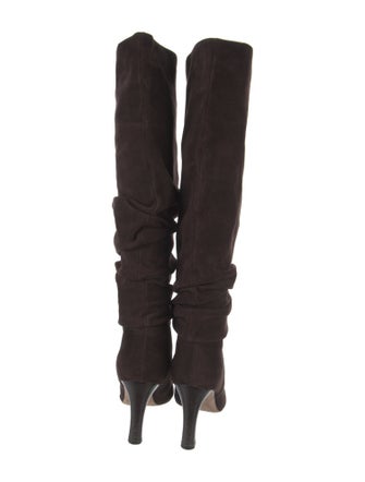 Manolo Blahnik Suede Slouch Boots