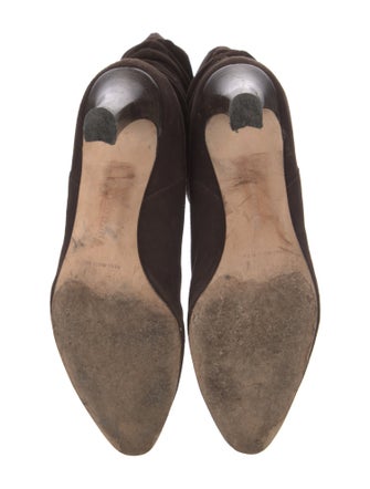 Manolo Blahnik Suede Slouch Boots