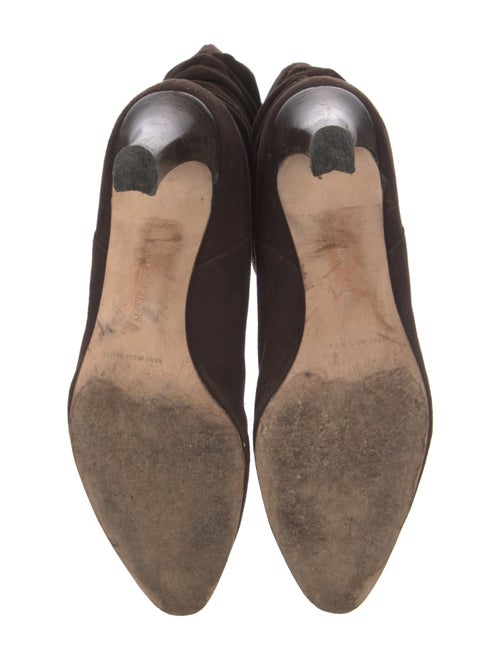 Manolo Blahnik Suede Slouch Boots